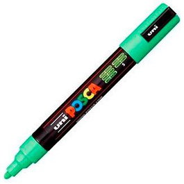 POSCA PC-5M Marcador No Permanente Punta Bala 1.8-2.5 mm Verde Claro - Set de 6 Unidades para Cartelería, Decoración y Escaparatismo (Set de 6)