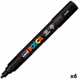 Posca Marcador PC-5M Negro Set de 6