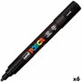 Posca Marcador PC-5M Negro Set de 6