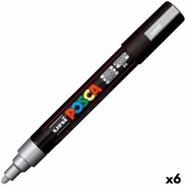 POSCA Marcador PC-5M Plata Set de 6