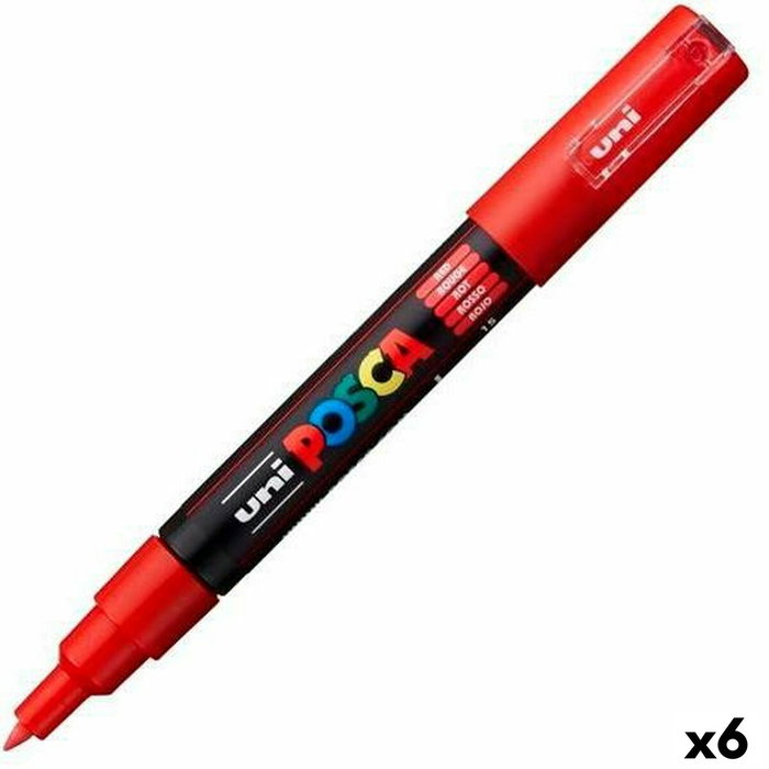 POSCA Marcador PC-1M No Permanente Rojo (Set de 6)