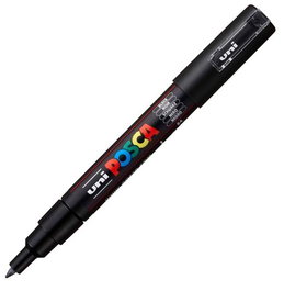 POSCA PC-1M Marcador No Permanente Punta Fina 0.7-1 mm, Negro - Set de 6 unidades (Set de 6)