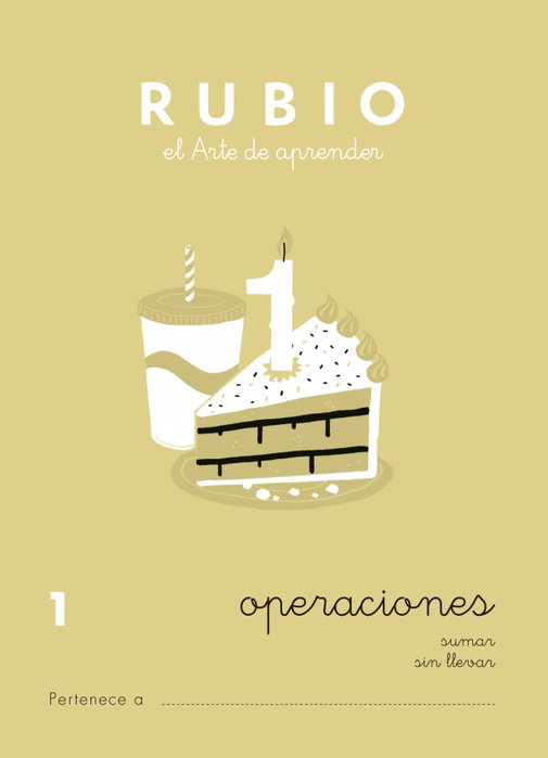 RUBIO Cuaderno A5 Operaciones y Problemas Nº 1 - Sumas sin llevar (+6 años)