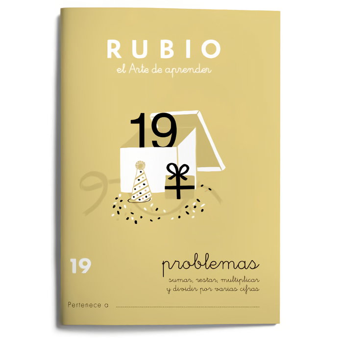 RUBIO Cuaderno A5 Operaciones y Problemas nº 19 - Sumas, restas, multiplicaciones y divisiones (+11 años)
