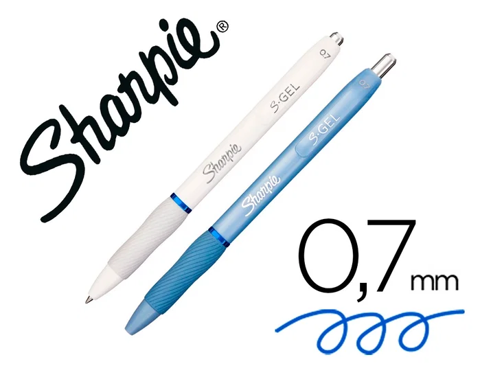Sharpie S-Gel Fashion Bolígrafos Tinta Azul Punta Media 0.7mm Blanco y Azul Celeste (Set de 12) Sharpie S-Gel Fashion Bolígrafos Tinta Azul Punta Media 0.7mm Blanco y Azul Celeste (Set de 12)