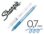 Sharpie S-Gel Fashion Bolígrafos Tinta Azul Punta Media 0.7mm Blanco y Azul Celeste (Set de 12)