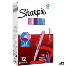 Sharpie Marcador Permanente Fine con Surtido Rosa, Morado y Turquesa