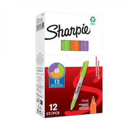Rotulador Permanente Sharpie Fine Surtido Caja De 12 (4X Lima, 4X Naranja, 4X Boysenberry)