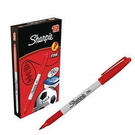 Sharpie Rotulador Permanente Punta Fina Rojo para Papel Plástico Metal y Superficies Secado Rápido Resistente al Agua Trazo 1mm