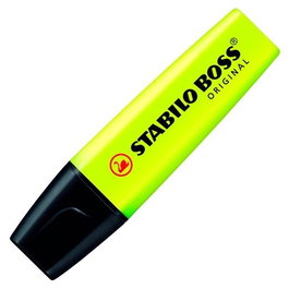 Stabilo - Marcador fluorescente subrayador Stabilo BOSS Original, resistente al secado, tinta a base de agua, color amarillo, pack de 10 unidades (Set de 10)