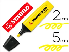 Stabilo Rotulador Boss Fluorescente 70 Amarillo Punta Biselada 2-5 mm
