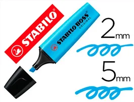 Stabilo Rotulador Boss Fluorescente Azul Trazo 2/5 mm antisecado hasta 4 horas