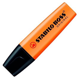 STABILO BOSS Original Marcador Fluorescente Subrayador Antisecado (4h) Set de 10 unidades, Color Naranja (Set de 10)
