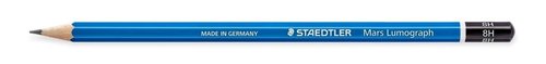 STAEDTLER Lápiz de Grafito Mars Lumograph 100 8H (Set de 12)