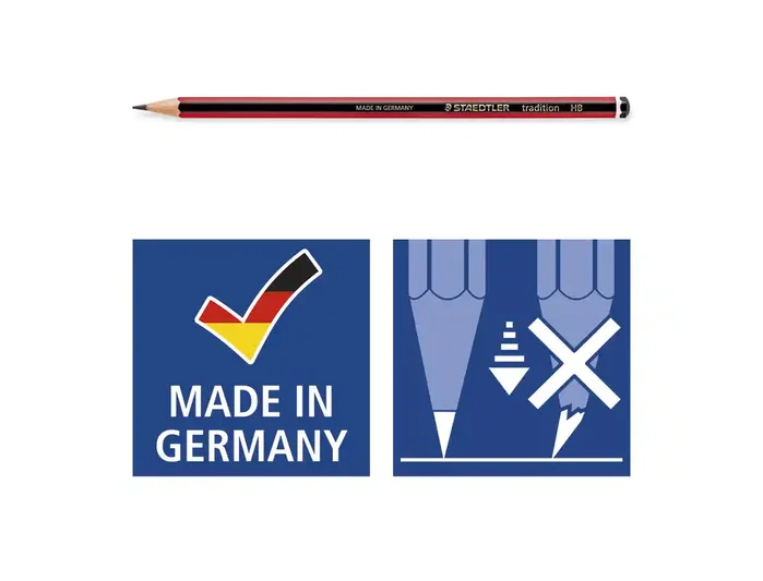 Staedtler Lápices de Grafito Tradition HB (Set de 12)