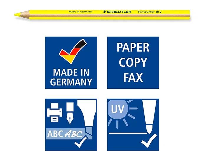 Staedtler Textsurfer Dry Lápices Fluorescentes Amarillo Neón (Set de 12)