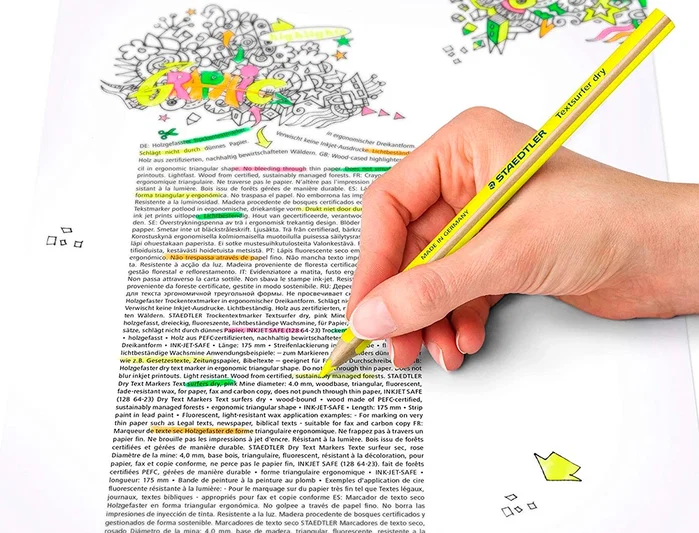 Staedtler Textsurfer Dry Lápices Fluorescentes Amarillo Neón (Set de 12)