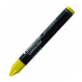 Staedtler Lumocolor Permanente Ceras 236 Amarillo Set de 12 para Múltiples Superficies Resistentes al Agua (Set de 12)
