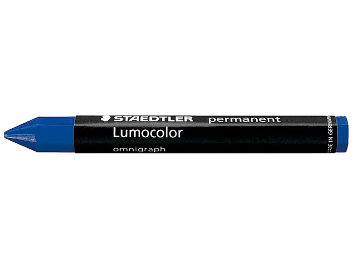 Staedtler Cera para marcar Lumocolor permanente Omnigraph 236 Azul Caja de 12 unidades