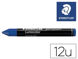 Staedtler Cera para marcar Lumocolor permanente Omnigraph 236 Azul Caja de 12 unidades