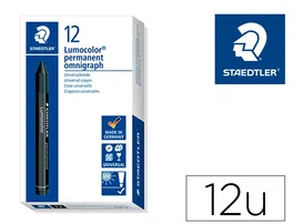 Staedtler Cera para marcar Lumocolor Permanente Omnigraph 236 Negro Caja de 12 Unidades