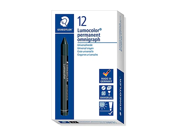 Staedtler Cera para marcar Lumocolor Permanente Omnigraph 236 Negro Caja de 12 Unidades