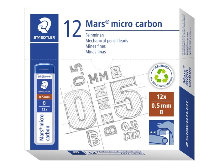 Staedtler Mars Micro Minas de Grafito 0,5 mm B