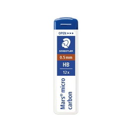Staedtler Mars Micro Tubo de 12 minas de 0,5 mm HB