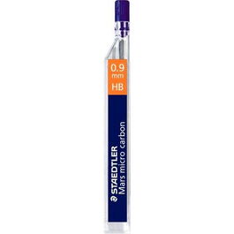 Staedtler Minas Mars Micro Carbon 0.9 mm HB Estuche 12 Ud para Portaminas (Set de 12)