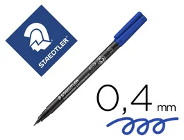 Staedtler Rotulador Lumocolor Retroproyeccion Permanente Punta Fibra Azul 313-3 0.4 mm