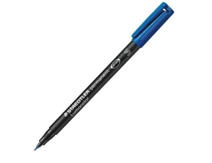 Staedtler Lumocolor 313 Set de 10 Rotuladores Permanentes Azules Punta 0.4 mm