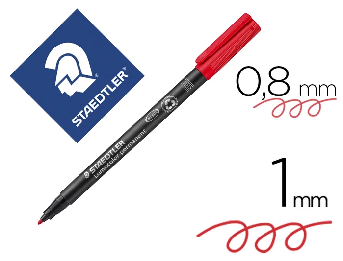 Staedtler Lumocolor 317-2 M Rojo (Set de 10) Staedtler Lumocolor 317-2 M Rojo (Set de 10)