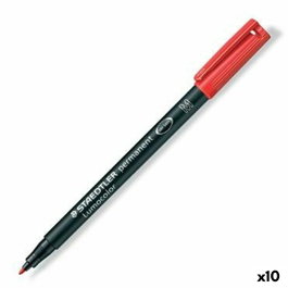 Staedtler Lumocolor 317-2 M Rojo (Set de 10)
