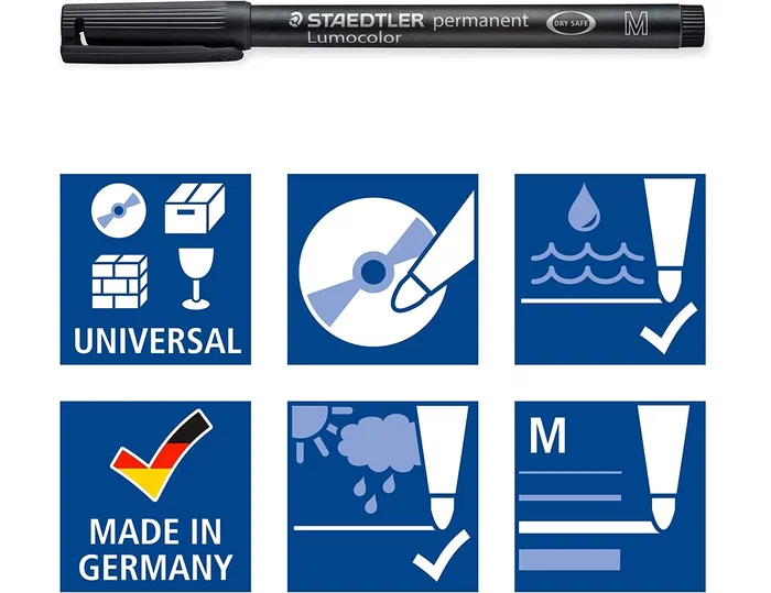 Staedtler Lumocolor 317-3 Azul Set de 10
