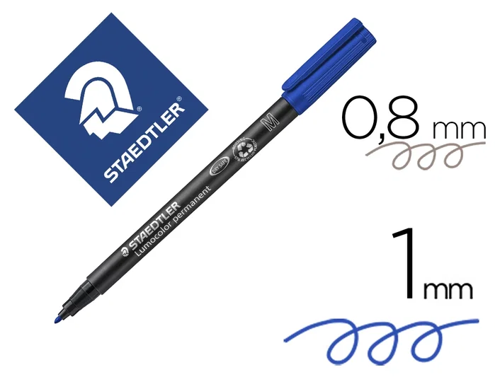 Staedtler Lumocolor 317-3 Azul Set de 10