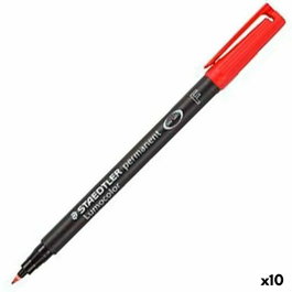 Staedtler Lumocolor 318-2 Rojo Set de 10