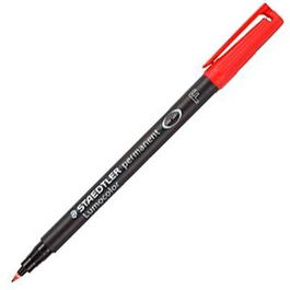 Staedtler Rotulador Permanente Lumocolor 318-2 F Rojo (Set de 10) (Set de 10)