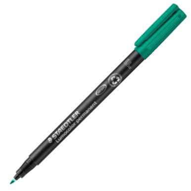Staedtler Lumocolor 318 Verde Set de 10 Rotuladores Permanentes Punta Fina 0,6 mm