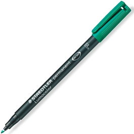Staedtler Rotulador Permanente Lumocolor 318 F Verde (Set de 10) (Set de 10)