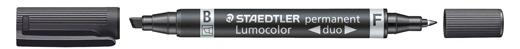 Staedtler Marcador Permanente Dúo Lumocolor 348 B Doble Punta Fina-Biselada Negro (Set de 10) (Set de 10) Staedtler Marcador Permanente Dúo Lumocolor 348 B Doble Punta Fina-Biselada Negro (Set de 10) (Set de 10)