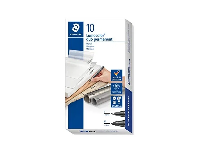 Staedtler Lumocolor 348 Negro Set de 10 Staedtler Lumocolor 348 Negro Set de 10