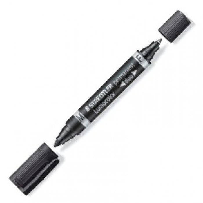 Staedtler Lumocolor 348-9 Negro Set de 10 Rotuladores Permanentes de Doble Punta