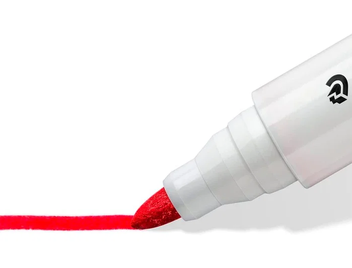 Staedtler Lumocolor 351 Rotulador para Pizarra Blanca Rojo, Punta Redonda, Set de 10 Staedtler Lumocolor 351 Rotulador para Pizarra Blanca Rojo, Punta Redonda, Set de 10