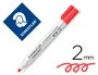 Staedtler Lumocolor 351 Rotulador para Pizarra Blanca Rojo, Punta Redonda, Set de 10