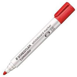 Staedtler Rotulador Pizarra Blanca Lumocolor 351-2 Punta Redonda Rojo (Set de 10) (Set de 10)