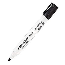 Staedtler Rotulador Lumocolor 351 para Pizarra Blanca, Punta Redonda 2 mm, Recargable, Color Negro