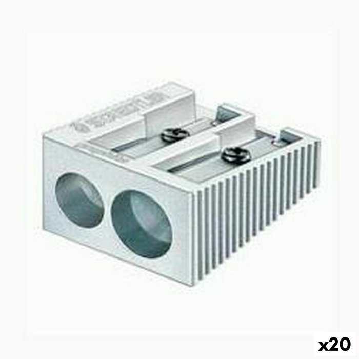 Staedtler Sacapuntas Metálico Doble Plata (Set de 20)