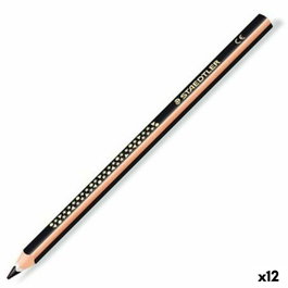 Staedtler Lápices de Colores Noris Jumbo Triangular Negro (Set de 12)