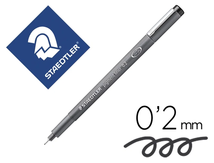 Staedtler Pigment Liner 0.2mm Negro (Set de 10)