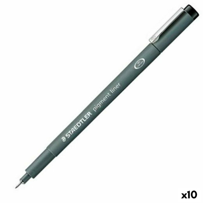 Staedtler Pigment Liner Rotulador Calibrado 0.4mm Negro (Set de 10)
